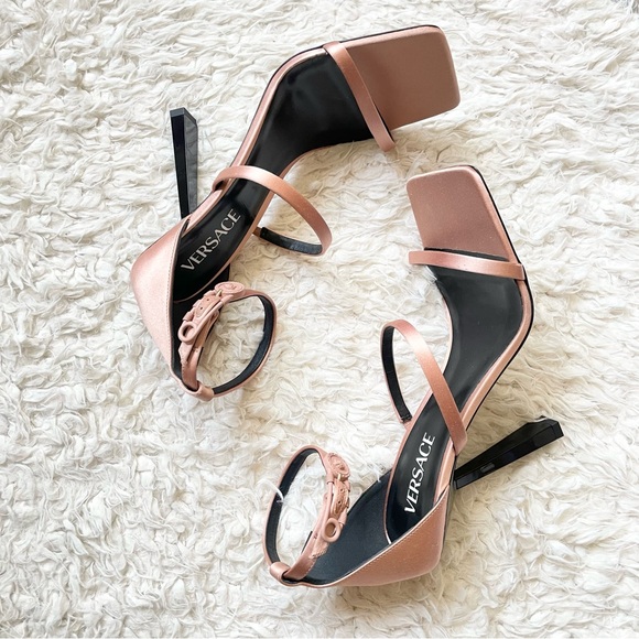 Versace | 3 Strap Satin Sandal - Picture 4 of 8